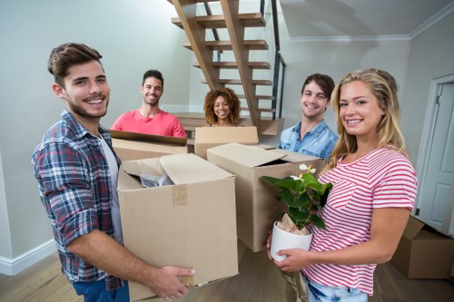 Planning house removals in Edgware with boxes and moving supplies