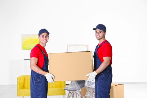 Affordable moving service with a van in Edgware on a local street