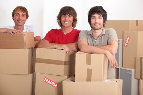 Professional Edgware man and van team focused on careful transport and loading