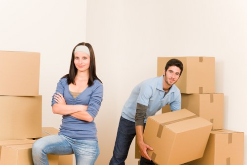 Van loading furniture for a move in Edgware