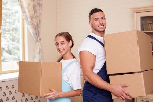 Furniture and boxes prepared for student removals in Edgware