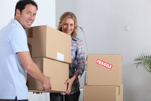 Packing and loading items into a moving truck in Edgware