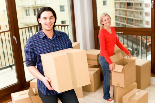 Manual handling equipment used during a relocation job