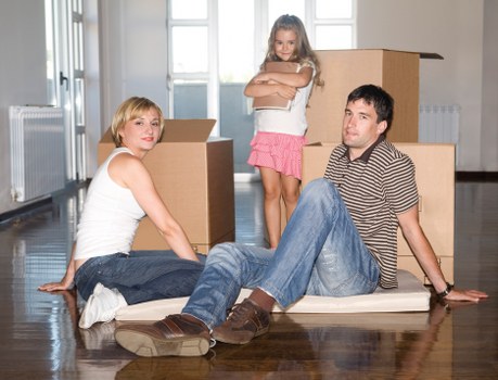 Large moving truck suitable for home or office relocation